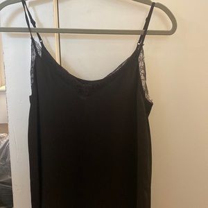 Babaton black camisole with lace lining on the top